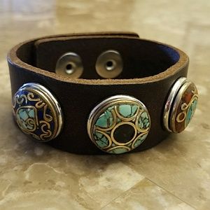 NOOSA Amsterdam leather bracelet with 3 chunks!